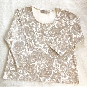 Paisley Long-Sleeve Scoop Neck Shirt